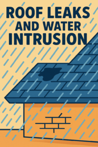 alt= "roof leaks and water intrusion"