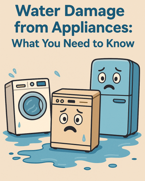 alt= "water damage from appliances"